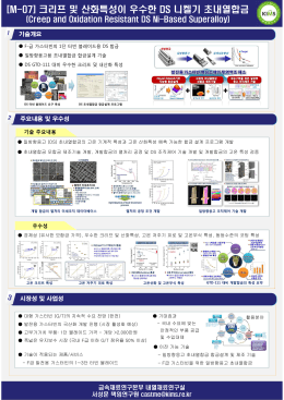 [M-07] 크리프 및 산화특성이 우수한 DS 니켈기 초내열합금