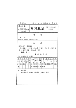 Page 1 제 687 호 경 기 도 보. 1967. 6. 5 ( 1 ) 제 687 호 수원 동일