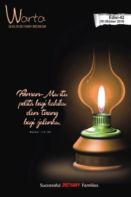 e-Warta Bethany 16 Oktober 2016