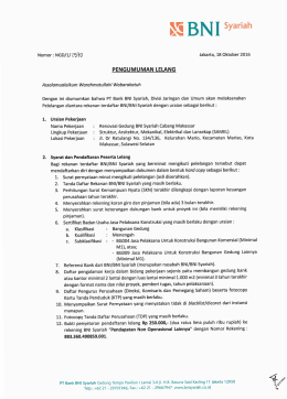 Page 1 NG BNI Syariah Nomor: NGD/1/0%30 Jakarta, 18 Oktober