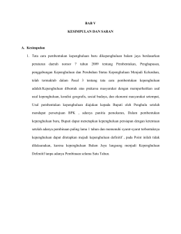 BAB V KESIMPULAN DAN SARAN A. Kesimpulan 1. Tata cara