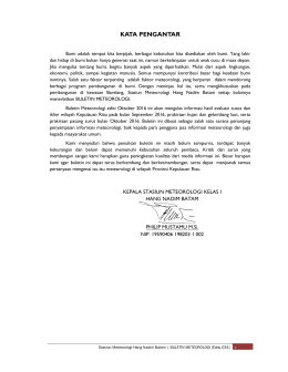 KATA PENGANTAR - Stasiun Meteorologi | Hang Nadim Batam