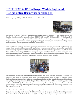 UBITIG 2016 - Universitas Brawijaya