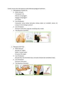 Ramuan dan Titik Akupreseur