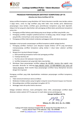 prosedur perpanjangan sertifikat kompetensi lsp-ta