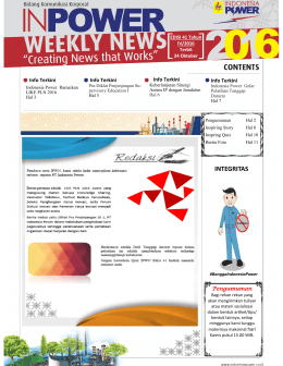 Inpower weekly News Edisi 41 Tahun IV terbit