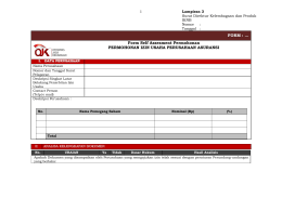 Form Self Assesment Permohonan Izin Perusahaan Asuransi