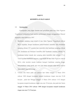 BAB VI KESIMPULAN DAN SARAN 1.1 Kesimpulan Kesimpulan