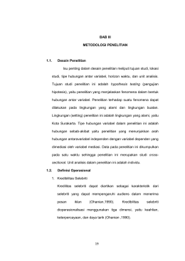 19 BAB III METODOLOGI PENELITIAN 1.1. Desain Penelitian Isu