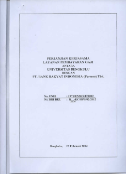 Page 1 PERJANJIAN KERJASAMA LAYANAN PEMBAYARAN GAJI