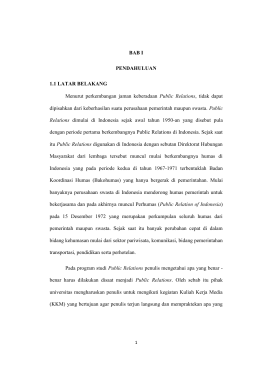 BAB I PENDAHULUAN 1.1 LATAR BELAKANG Menurut