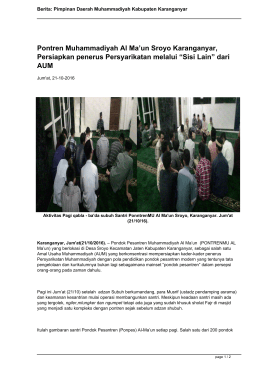 Berita 7863_Pontren Muhammadiyah Al Ma`un Sroyo Karanganyar