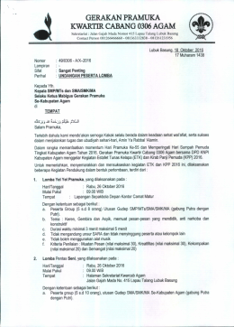gerakan pramuka kwartir cabang 0306 agam