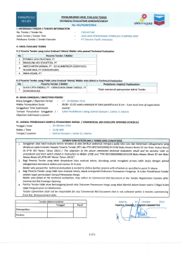 Page 1 Chevron FORM/P5/12/ PENGUMUMAN HASIL EVALUASI