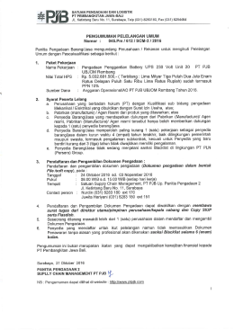 Page 1 // SATUAN PENGADAAN DAN LOGISTIK : PT