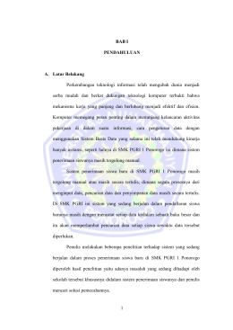 1 BAB I PENDAHULUAN A. Latar Belakang Perkembangan