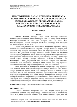 strategi kerja badan keluarga berencana, pemberdayaan