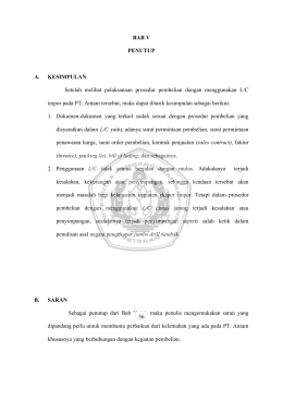 BAB V PENUTUP A. KESIMPULAN Setelah melihat pelaksanaan