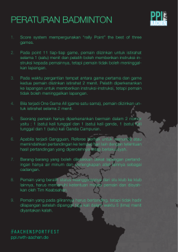 Badminton - PPI Aachen