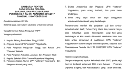 SAMBUTAN REKTOR WISUDA 15 OKTOBER 2016