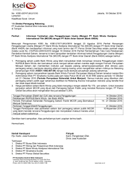 PT Bank Windu Kentjana International Tbk (MCOR) dengan