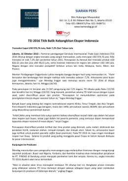 DownloadTEI 2016 Titik Balik Kebangkitan Ekspor Indonesia