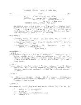 LEMBARAN DAERAH TINGKAT I JAWA BARAT No. 1 5 Juni