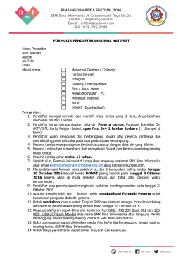 Formulir pendaftaran lomba