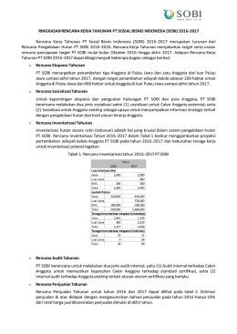RINGKASAN RENCANA KERJA TAHUNAN PT SOSIAL BISNIS