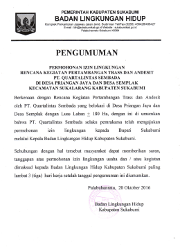 PENGUMUMAN