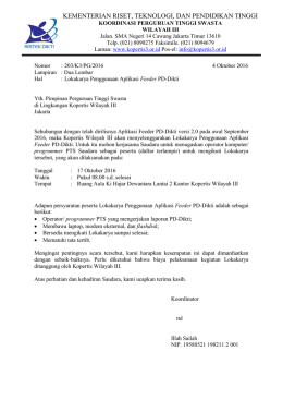 Surat Undangan PD-Dikti Angkatan V