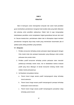 BAB V PENUTUP Bab ini bertujuan untuk memaparkan simpulan