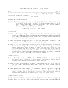 LEMBARAN DAERAH PROPINSI JAWA BARAT 1969 No. 4