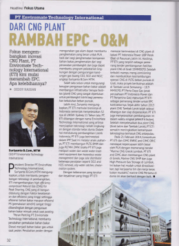 Page 1 Headline Fokus Utama DARI CNG PLANT RAMBA| EPC