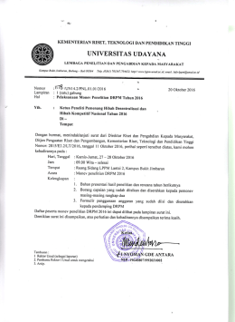 Surat Pelaksanaan Monev Eksternal Penelitian DRPM