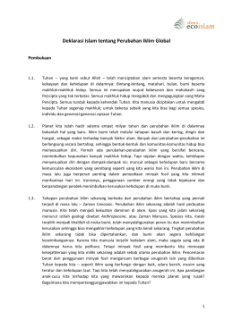 Deklarasi Islam tentang Perubahan Iklim Global