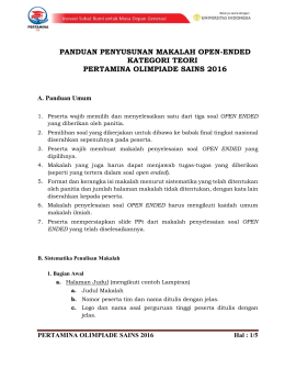 panduan makalah open ended