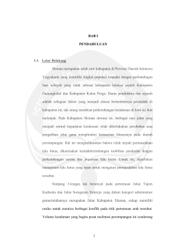 1 BAB I PENDAHULUAN 1.1. Latar Belakang Sleman merupakan
