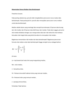 Menentukan Rumus Median Data