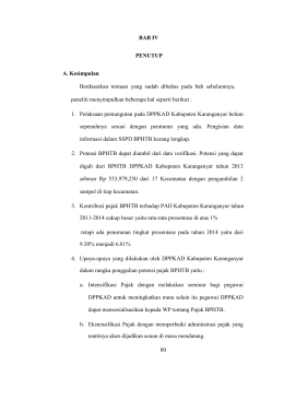 BAB IV PENUTUP A. Kesimpulan Berdasarkan temuan yang sudah