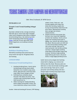 lefleat kambing - BP4K Kabupaten Blitar