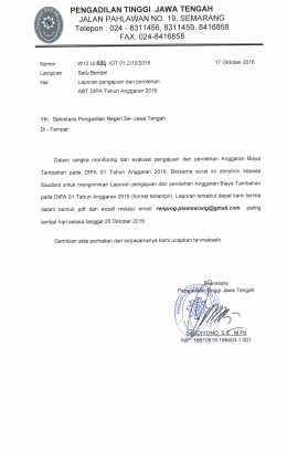 Page 1 PENGADILAN TINGGI JAWA TENGAH JALAN PAHLAWAN