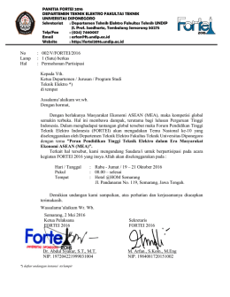 Surat Undangan Fortei 2016