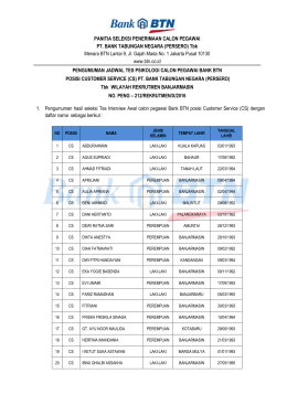 PANITIA SELEKSI PENERIMAAN CALON PEGAWAI PT