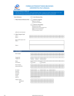 Formulir Beasiswa Unggulan 2017