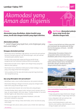 Akomodasi yang Aman dan Higienis