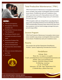 Total Productive Maintenance ( TPM )