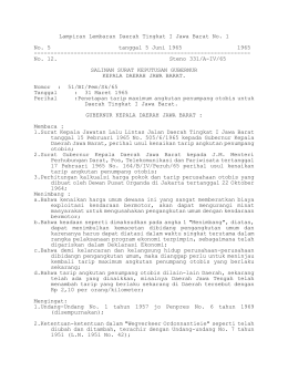 Lampiran Lembaran Daerah Tingkat I Jawa Barat No. 1 No. 5