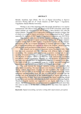 The Use of Digital Storytelling to Improve Narrative Writing Skill for 8