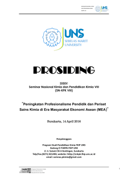prosiding - Seminar Nasional Kimia dan Pendidikan Kimia